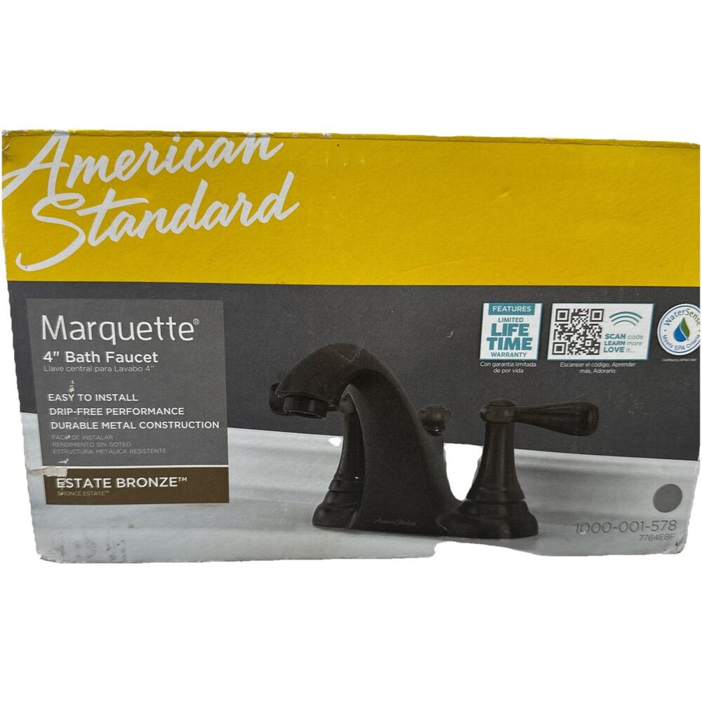 4” Bath Faucet American Standard Bathroom Faucet Estate Bronze durable, metal co